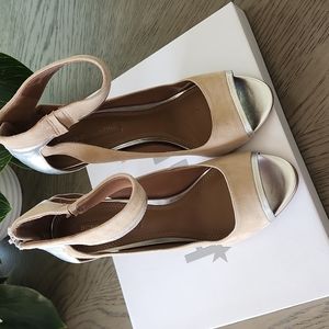 Tan suede heels